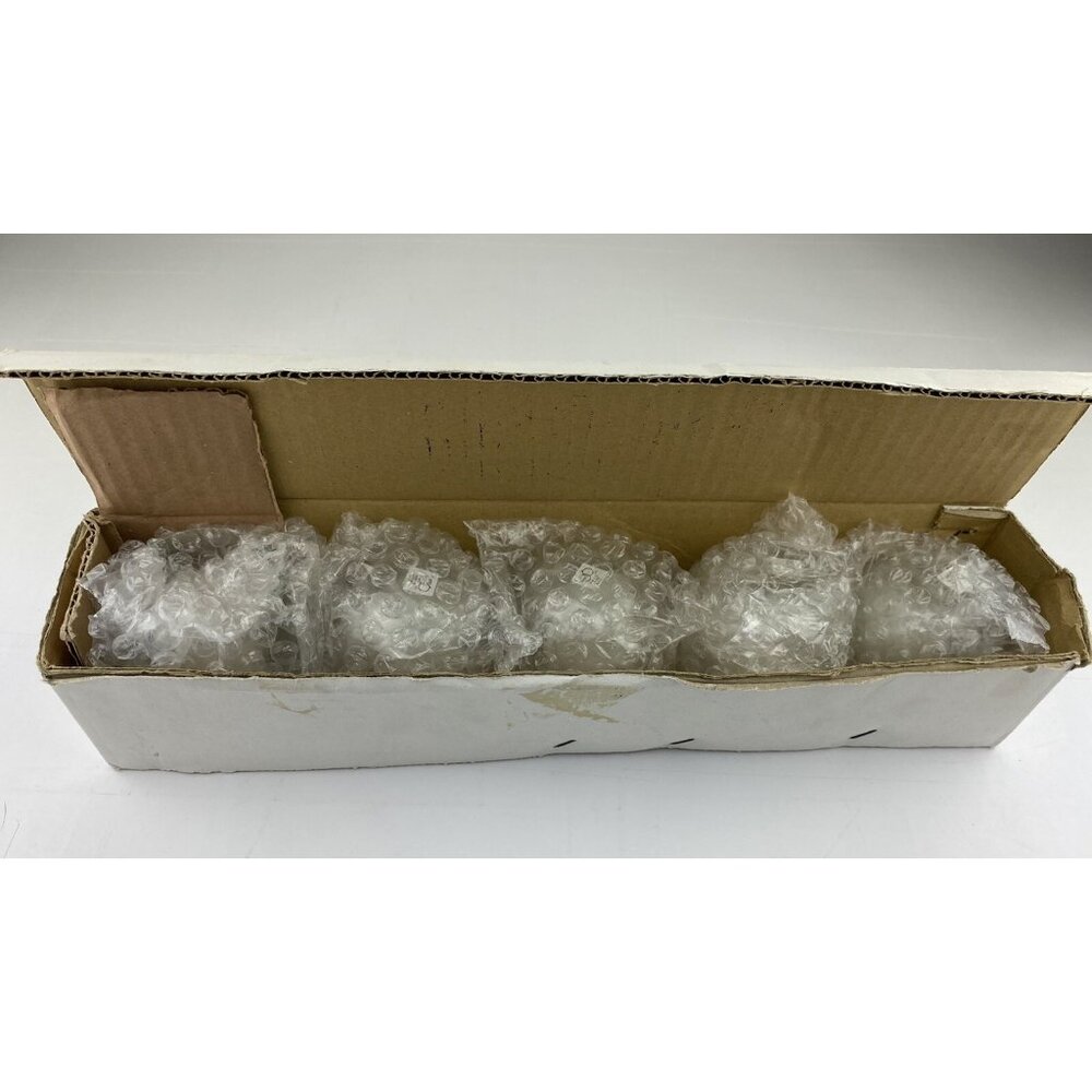 Lot Of 5 Department 56 Votive‎ Glass & Candles Holders Clear Glass
